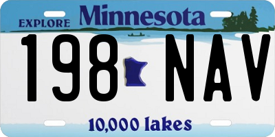 MN license plate 198NAV