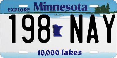 MN license plate 198NAY