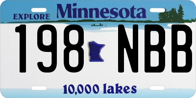 MN license plate 198NBB