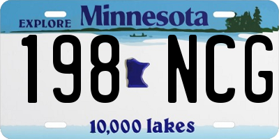 MN license plate 198NCG