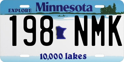 MN license plate 198NMK