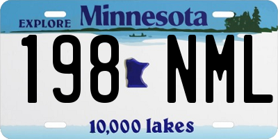 MN license plate 198NML