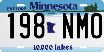MN license plate 198NMO