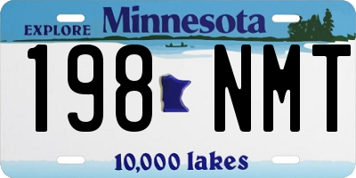 MN license plate 198NMT