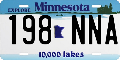 MN license plate 198NNA
