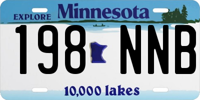 MN license plate 198NNB