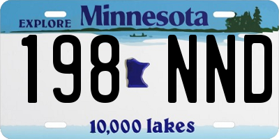 MN license plate 198NND