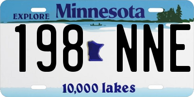 MN license plate 198NNE