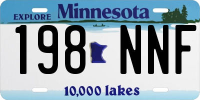 MN license plate 198NNF