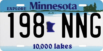 MN license plate 198NNG