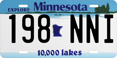 MN license plate 198NNI