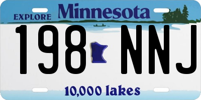MN license plate 198NNJ