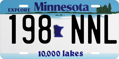 MN license plate 198NNL