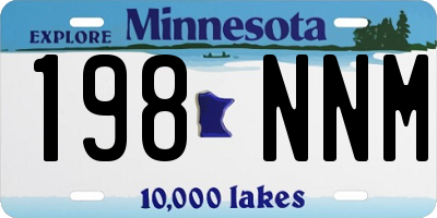 MN license plate 198NNM