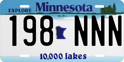 MN license plate 198NNN