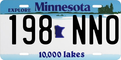MN license plate 198NNO