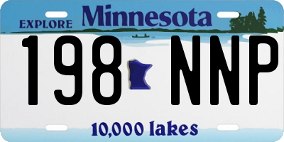 MN license plate 198NNP