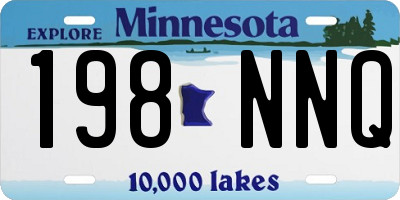 MN license plate 198NNQ