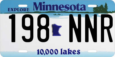 MN license plate 198NNR