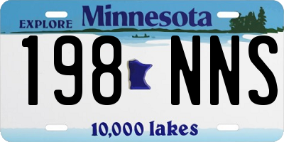 MN license plate 198NNS