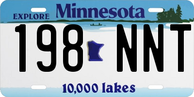 MN license plate 198NNT
