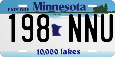 MN license plate 198NNU