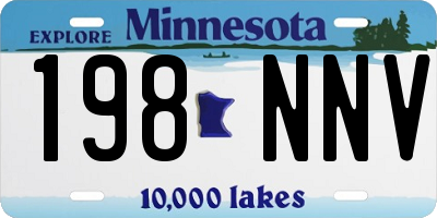 MN license plate 198NNV
