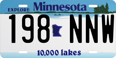 MN license plate 198NNW