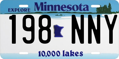MN license plate 198NNY