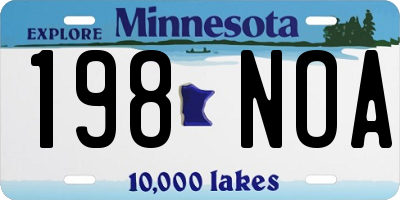 MN license plate 198NOA
