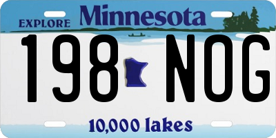 MN license plate 198NOG
