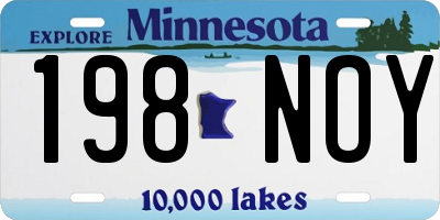 MN license plate 198NOY