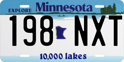 MN license plate 198NXT