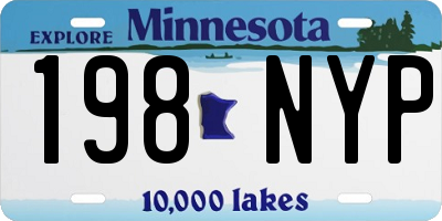 MN license plate 198NYP