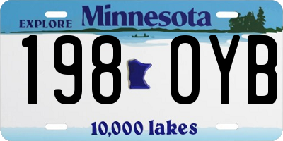MN license plate 198OYB