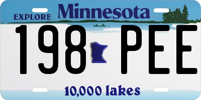 MN license plate 198PEE