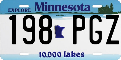 MN license plate 198PGZ