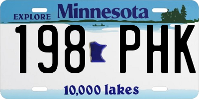 MN license plate 198PHK