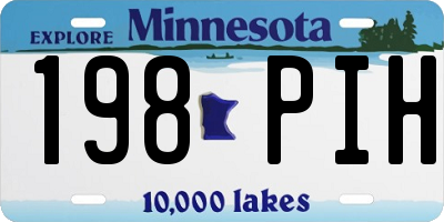 MN license plate 198PIH