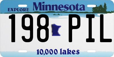 MN license plate 198PIL