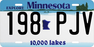 MN license plate 198PJV