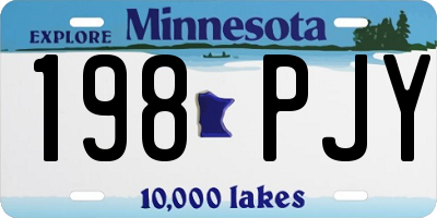 MN license plate 198PJY