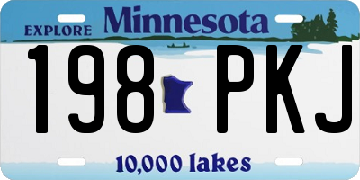 MN license plate 198PKJ