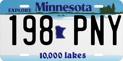 MN license plate 198PNY