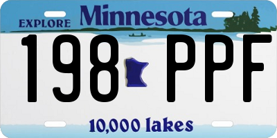 MN license plate 198PPF