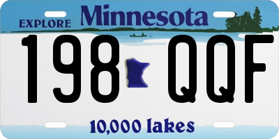 MN license plate 198QQF