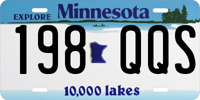MN license plate 198QQS