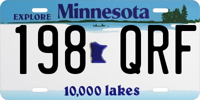 MN license plate 198QRF