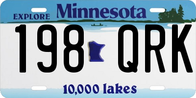 MN license plate 198QRK