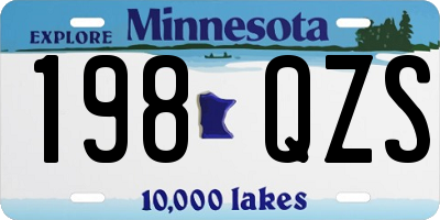 MN license plate 198QZS